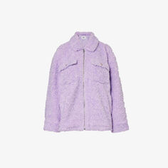 Флисовая куртка Brenda с воротником-воронкой Obey, фиолетовый