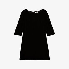 Велюровое платье мини Rififi с полурукавами Claudie Pierlot, цвет noir / gris