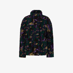 Флисовая куртка с воротником-воронкой и цветочным принтом Whistles, мультиколор