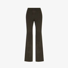Кашемировые брюки средней посадки с широкими карманами и накладными карманами Frenckenberger, черный