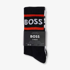 Трикотажные носки с логотипом, набор из трех штук Boss, мультиколор
