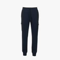Спортивные брюки из смесового хлопка с вышитым логотипом Polo Ralph Lauren, темно-синий