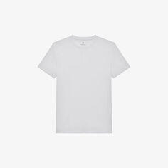Хлопковая футболка Aspen классического кроя Reiss, белый