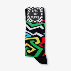 Носки из эластичного хлопка с графическим рисунком Afropop Socks, цвет high life