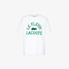 Футболка из хлопкового джерси le FLEUR* x Lacoste с логотипом Lacoste, белый