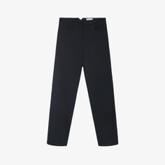Узкие брюки из эластичного хлопка со средней посадкой The White Company, черный