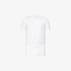 Комплект из двух футболок из эластичного хлопка стандартного кроя с круглым вырезом Falke, белый