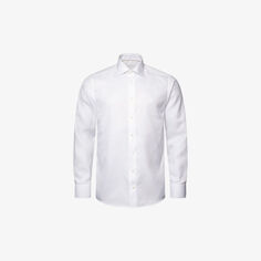 Рубашка обычного кроя Business Signature из хлопкового твила со скошенными манжетами Eton, белый