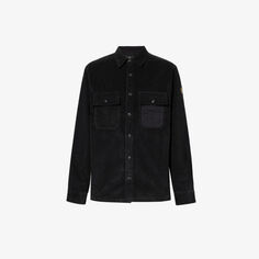 Рубашка Fallgate из вельветового хлопка с карманами и клапанами Belstaff, черный