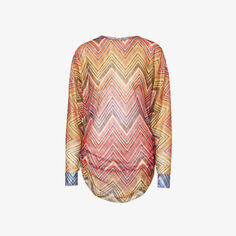 Платье свободного кроя с шевронным узором Missoni, мультиколор