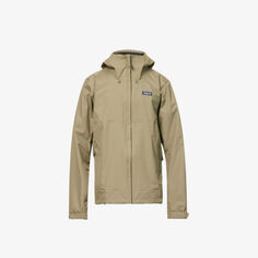 Куртка свободного кроя с капюшоном Torrentshell 3L и фирменной нашивкой из переработанного нейлона Patagonia, хаки