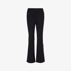 Расклешенные лыжные брюки средней посадки из эластичной ткани Yves Salomon, цвет noir