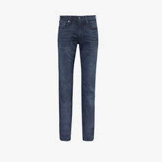 Прямые джинсы Normandie из эластичного денима со средней посадкой Paige, цвет wheeler