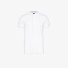 Рубашка-поло из хлопка с вышивкой теннисного бренда Tom Ford, экрю