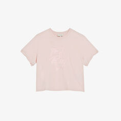Хлопковая футболка с короткими рукавами и вышитым логотипом Marrell Ted Baker, розовый