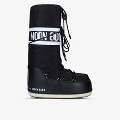 Нейлоновые зимние ботинки с фирменным логотипом Icon Moon Boot, черный
