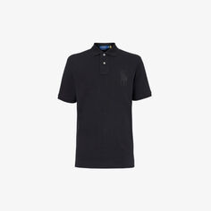 Рубашка-поло из хлопкового пике с вышитым логотипом Polo Ralph Lauren, черный