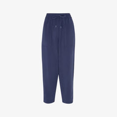 Тканые брюки Madison с эластичной талией и карманами Whistles, темно-синий