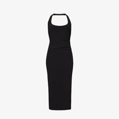 Платье миди эластичной ткани Cyndie с вырезом халтер Bec &amp; Bridge, черный