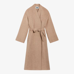 Пальто оверсайз из валяной шерсти с очень широкими рукавами Claudie Pierlot, цвет naturels