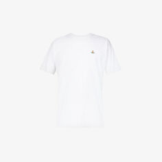 Хлопковая футболка Orb с вышитым логотипом Vivienne Westwood, белый