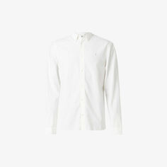 Рубашка Lovell узкого кроя из хлопка Allsaints, белый