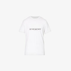 Футболка оверсайз из хлопкового джерси с логотипом Givenchy, белый