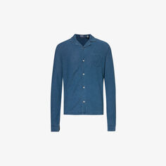 Хлопковая рубашка стандартного кроя с накладными карманами Polo Ralph Lauren, синий