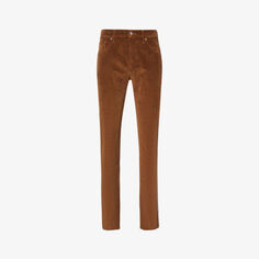 Узкие джинсы зауженного кроя из эластичного денима 7 For All Mankind, коричневый