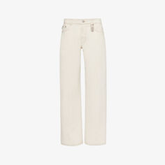 Прямые джинсы Patti со средней посадкой из органического денима Fiorucci, белый