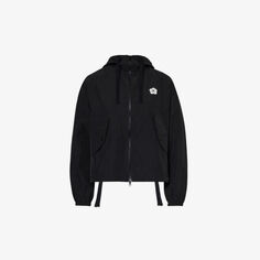 Куртка-ракушка с воротником-воронкой и аппликацией логотипа Kenzo, черный