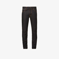 Lean Dean зауженные джинсы прямого кроя из эластичного денима Nudie Jeans, цвет dry true selvage