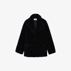 Пальто из искусственного меха с воротником Fleur Zadig&amp;Voltaire, цвет noir