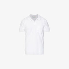 Рубашка-поло из махрового хлопка Orlebar Brown, белый