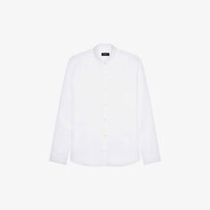 Рубашка приталенного кроя из льна и хлопка Mercer с тональной строчкой Balibaris, белый