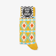 Трикотажные носки из эластичного хлопка с графическим принтом Afropop Socks, цвет nomad