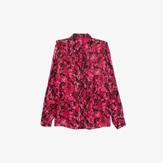 Тканая блузка с цветочным принтом Ikks, розовый