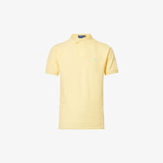 Рубашка-поло из хлопкового пике с вышитым логотипом Polo Ralph Lauren, желтый