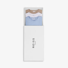 Комплект из трех хлопковых футболок Bless Reiss, цвет neutral