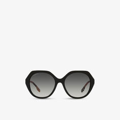 BE4375 Солнцезащитные очки Vanessa в неправильной оправе из ацетата ацетата Burberry, черный