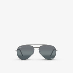 Солнцезащитные очки-авиаторы RB3625 в металлической оправе Ray-Ban, серый