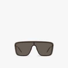 Солнцезащитные очки SL364 в квадратной оправе из ацетата Saint Laurent, черный