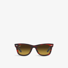 RB2140 Wayfarer солнцезащитные очки из ацетата черепаховой расцветки Ray-Ban, красный
