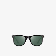 Солнцезащитные очки Milano в D-образной оправе из ацетата Aspinal Of London, черный