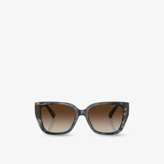 MK2199 Acadia солнцезащитные очки из ацетата черепаховой расцветки «кошачий глаз» Michael Kors, синий