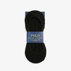 Набор из трех носков из эластичного хлопка с вышитым логотипом Polo Ralph Lauren, черный