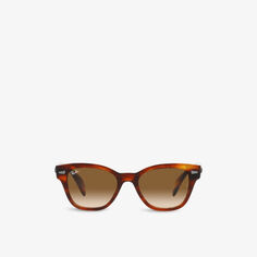 RB0880S солнцезащитные очки в квадратной оправе из ацетата черепаховой расцветки Ray-Ban, коричневый
