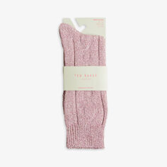 Походные носки косой вязки из смесового хлопка Ted Baker, розовый