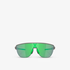 OO9248 Солнцезащитные очки Corridor в форме щита из ацетата Oakley, серый