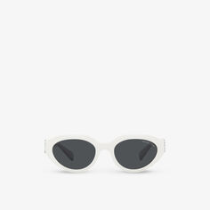 MK2192 солнцезащитные очки Empire в овальной оправе из ацетата ацетата с фирменным логотипом Michael Kors, белый